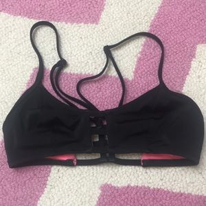 black pink bikini top